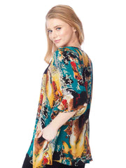Tianello "Princess Masumi" Print Washable Silk "Shannon" Blouse-Wash