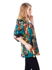 Tianello "Princess Masumi" Print Washable Silk "Shannon" Blouse-Wash