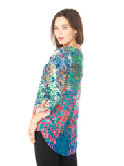 Tianello "Endura" Print Washable Silk "Avlyne" Blouse-Wash