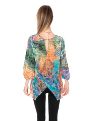 Tianello "Endura" Print Washable Silk "Bree" Blouse-Wash