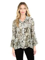 Tianello "Washable Silk" Printed "Devesa" Blouse-Wash
