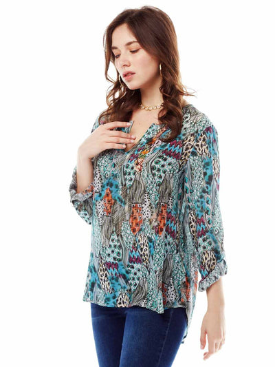 Tianello "HipCat" Washable Silk Avlyne Blouse-Wash