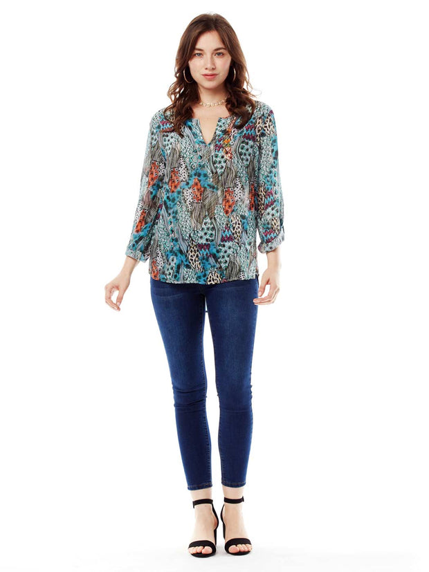 Tianello "HipCat" Washable Silk Avlyne Blouse-Wash