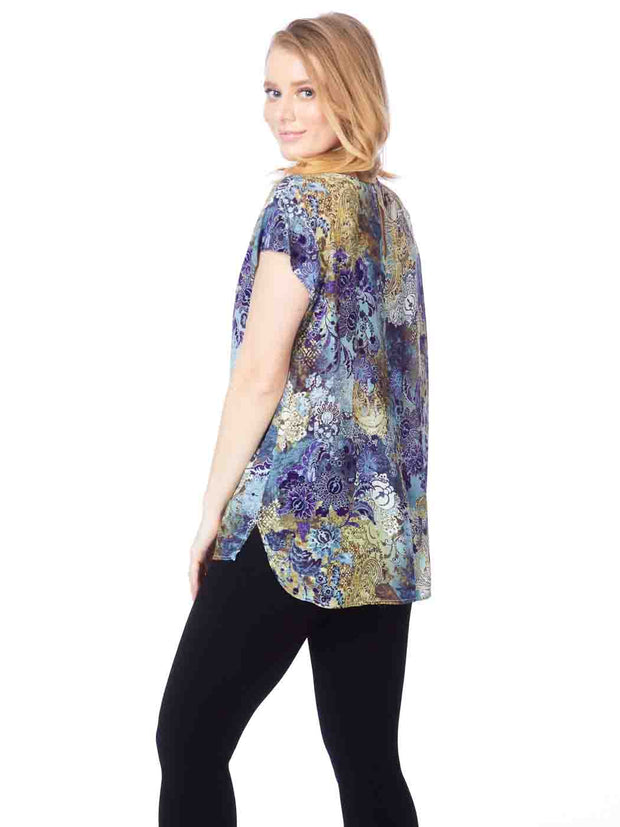 Tianello "Lenciaga" Print Washable Silk "Ellie" Blouse-Wash