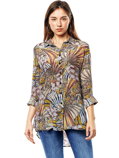 Tianello LeQueen Print Washable Silk "Loving" Blouse-Wash