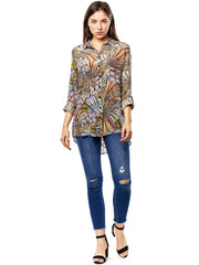 Tianello LeQueen Print Washable Silk "Loving" Blouse-Wash
