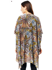 Tianello "LeQween" Printed Washable Silk Zen Robe-Wash