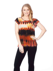 Tianello "Luxe" Print Washable Silk "Ellie" Blouse-Wash