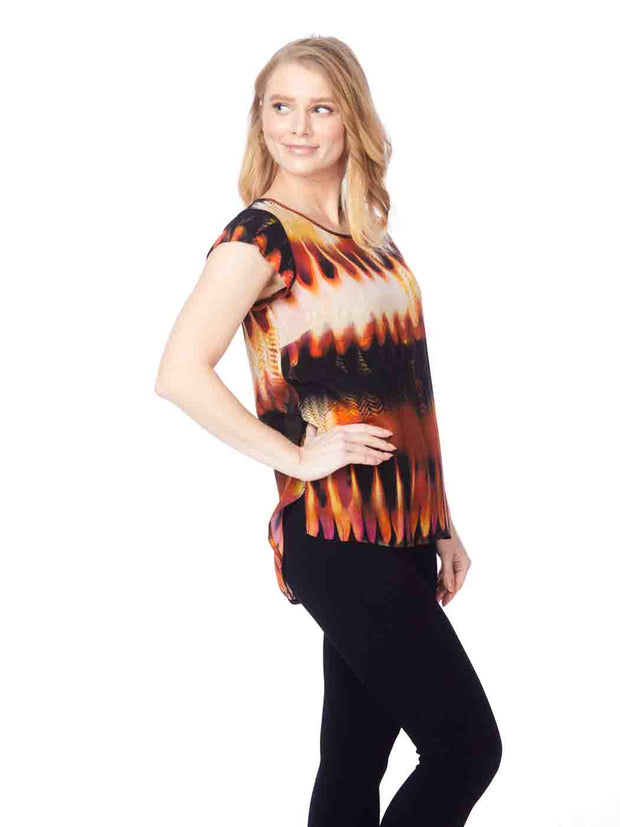 Tianello "Luxe" Print Washable Silk "Ellie" Blouse-Wash
