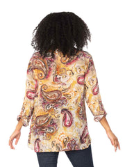 Tianello"Medina" Print Washable Silk "Loving" Blouse-Wash