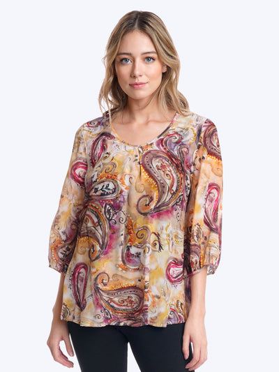 Tianello Medina Washable Silk "Bree" Blouse -Wash