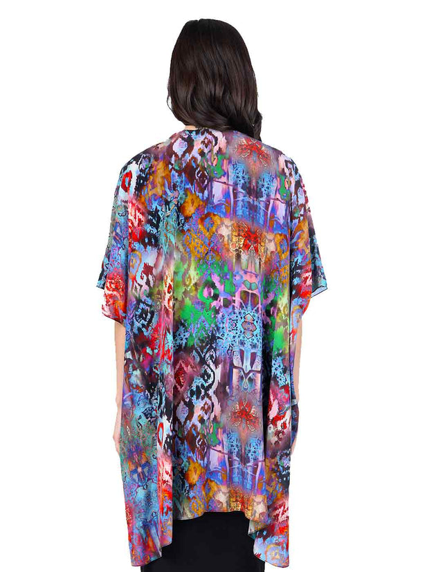 Tianello "Majestic" Print Washable Silk "Zen Robe"