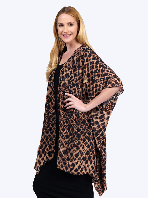 Tianello "Oakley"  Print Washable Silk "Zen Robe"-Wash