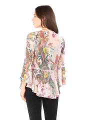 Tianello "Phelan" Print Washable Silk "Kai" Kimono-Wash