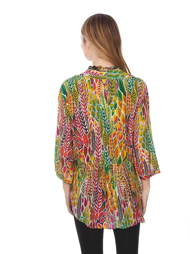 Tianello "Parimore" Print  Washable Silk "SuDyne"  Blouse-Wash