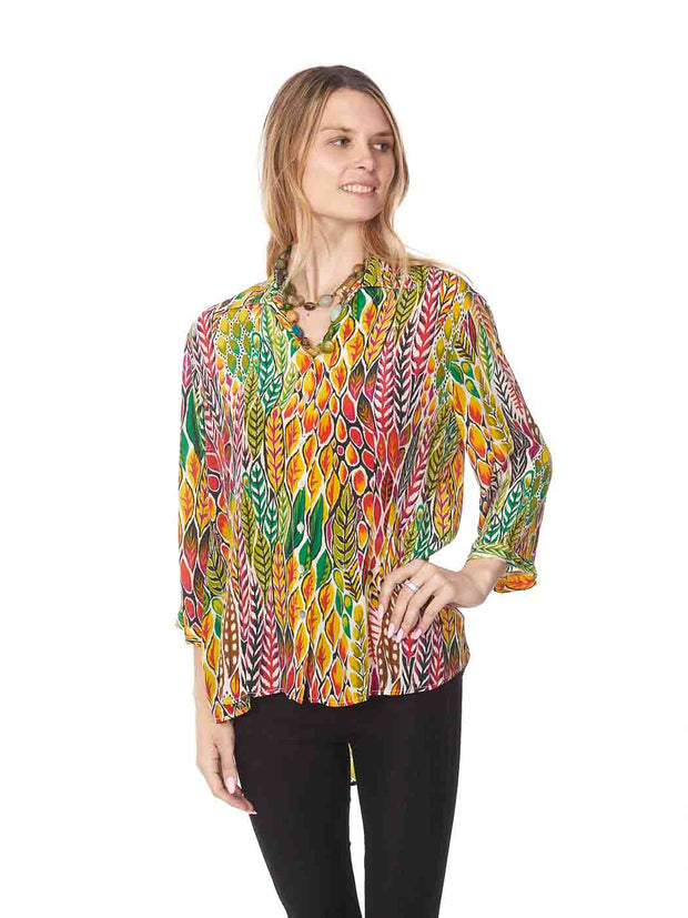 Tianello "Parimore" Print  Washable Silk "SuDyne"  Blouse-Wash