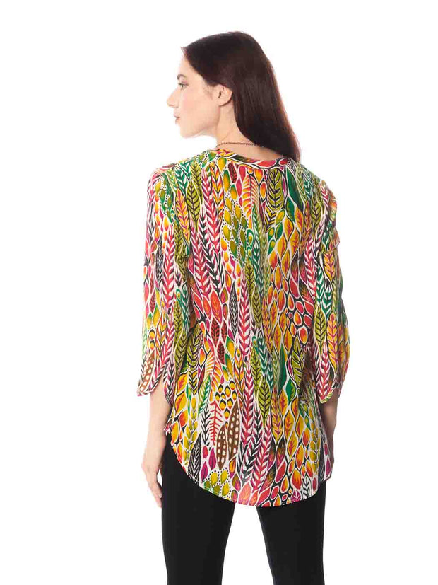 Tianello "Parimore" Print Washable Silk "Bobbie" Blouse-Wash