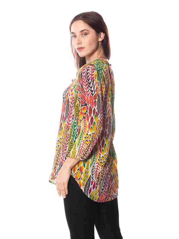 Tianello "Parimore" Print Washable Silk "Bobbie" Blouse-Wash