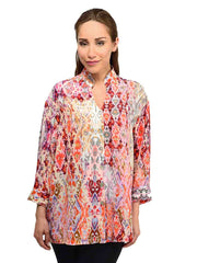 Tianello "Ravani" Print Washable Silk "Taipei" Blouse