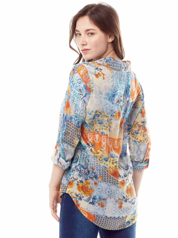 Tianello "Scarlet" Washable Silk Savoir Blouse-WashWashable Silk Savoir Blouse