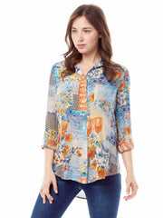 Tianello "Scarlet" Washable Silk Savoir Blouse-Wash