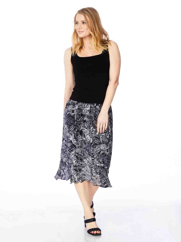 Tianello "Very Marakesh" Washable Silk "Tulip" Skirt-Powder