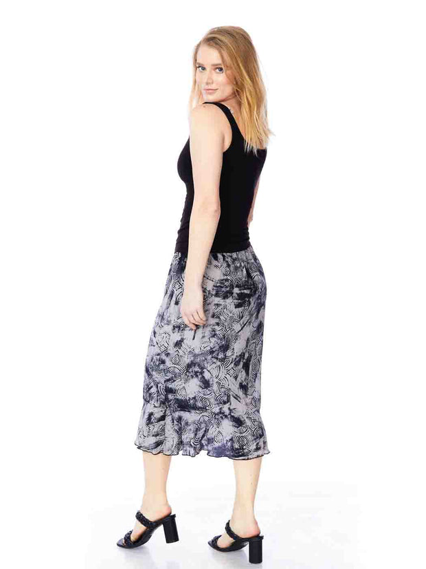  Tianello "Very Tiki" Washable Silk "Tulip" Skirt-POWDER