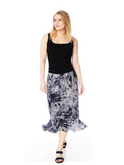  Tianello "Very Tiki" Washable Silk "Tulip" Skirt-POWDER