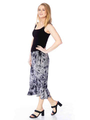  Tianello "Very Tiki" Washable Silk "Tulip" Skirt-POWDER