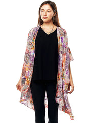 Tianello "Xinghou" Printed Washable Silk "Zen" Robe-Wash
