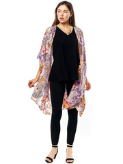 Tianello "Xinghou" Printed Washable Silk "Zen" Robe-Wash