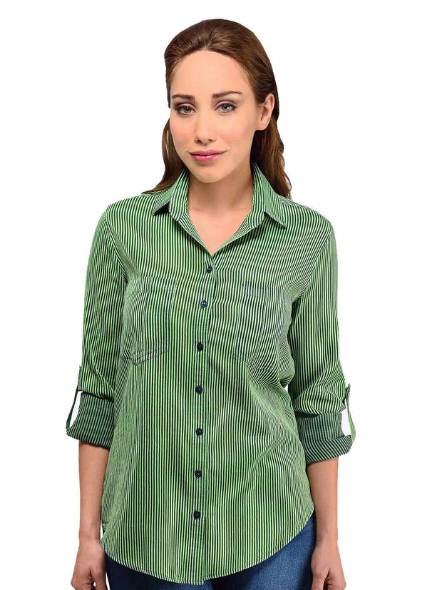 Tianello"Raya" Washable Silk-Cotton Savoir Blouse-Hot Apple