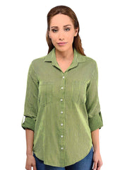 Tianello"Raya" Washable Silk-Cotton Savoir Blouse-Hot Lemon
