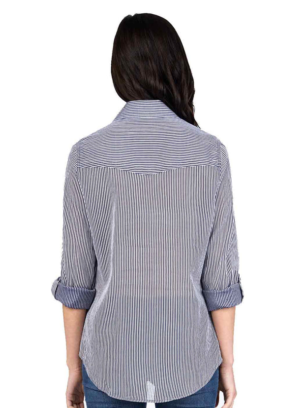 Tianello"Raya" Washable Silk-Cotton Savoir Blouse