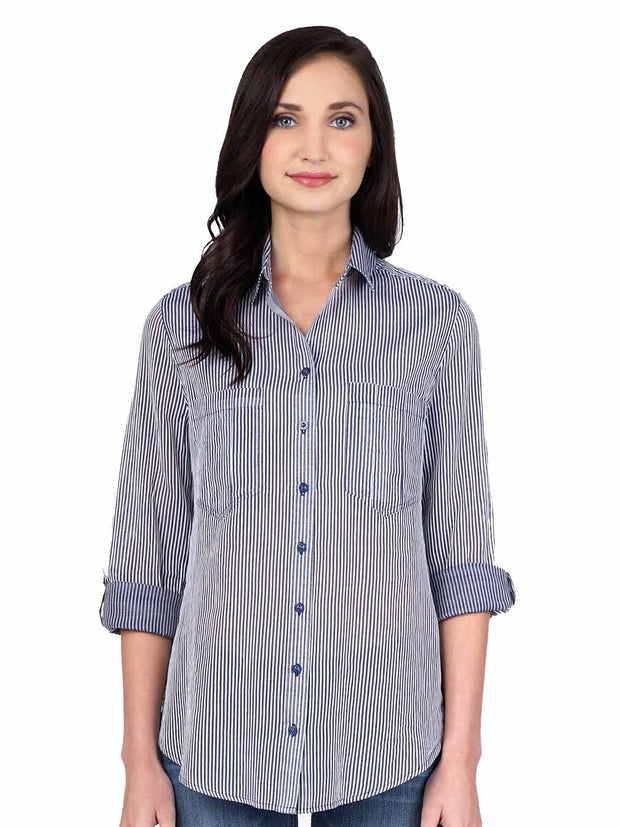 Tianello"Raya" Washable Silk-Cotton Savoir Blouse-WASH