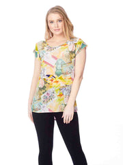 Tianello "Yuko" Print Washable Silk "Ellie" Blouse-Wash