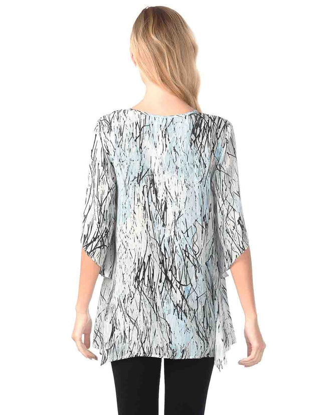 Tianello "Zhivago" Print Washable Silk "Natalie" Blouse-WASH