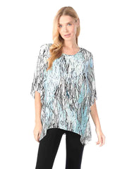 Tianello "Zhivago" Print Washable Silk "Natalie" Blouse-WASH