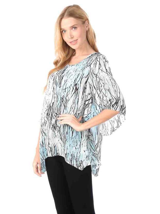 Tianello "Zhivago" Print Washable Silk "Natalie" Blouse-WASH