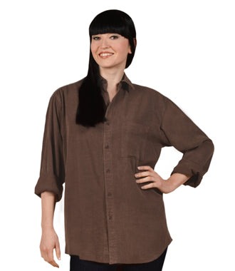 Tianello TENCEL™ Boyfriend Shirt-Expresso
