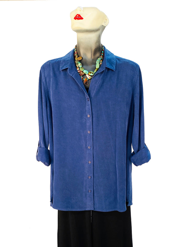 Tianello TENCEL™ "Loving" Blouse-Cobalt
