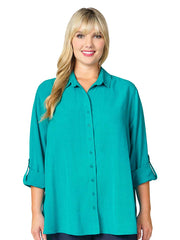Tianello TENCEL™ Plus Sized Loving Blouse-Acapulco
