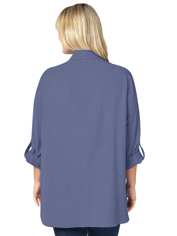 Tianello TENCEL™ Plus Sized "Loving" Blouse-Black-Sapphire