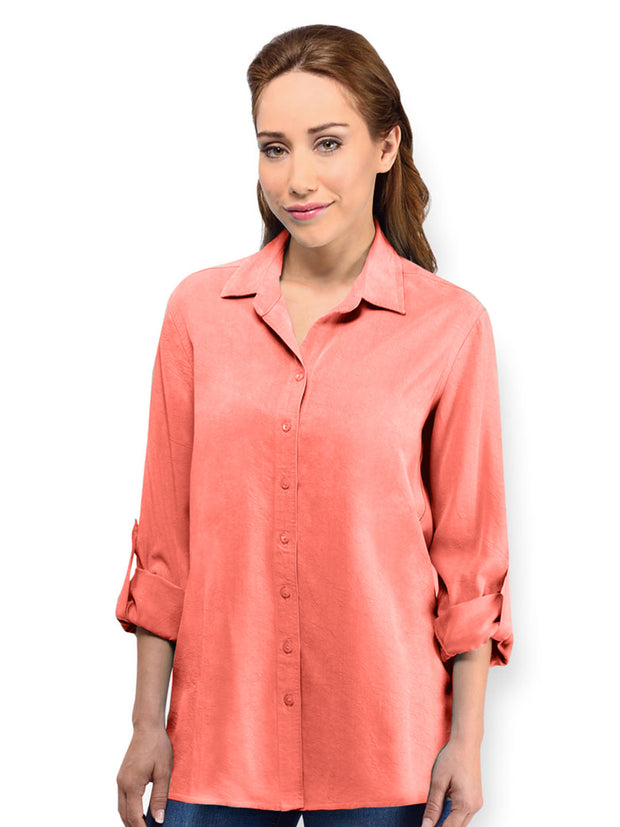 Tianello TENCEL™ "Loving" Blouse-Coral