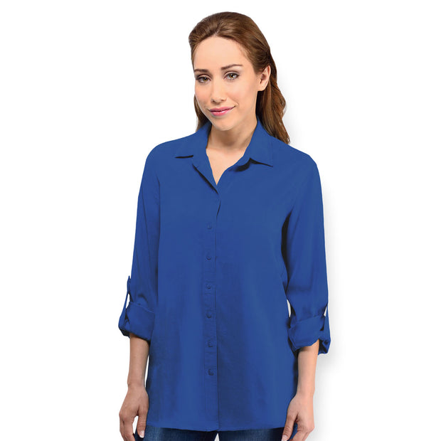 Tianello TENCEL™ "Loving" Blouse-Electric Blue