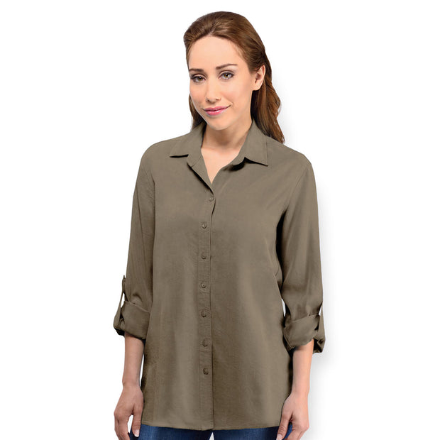Tianello TENCEL™ "Loving" Blouse-Moss