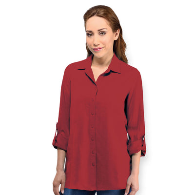Tianello TENCEL™ "Loving" Blouse-Pomegranate