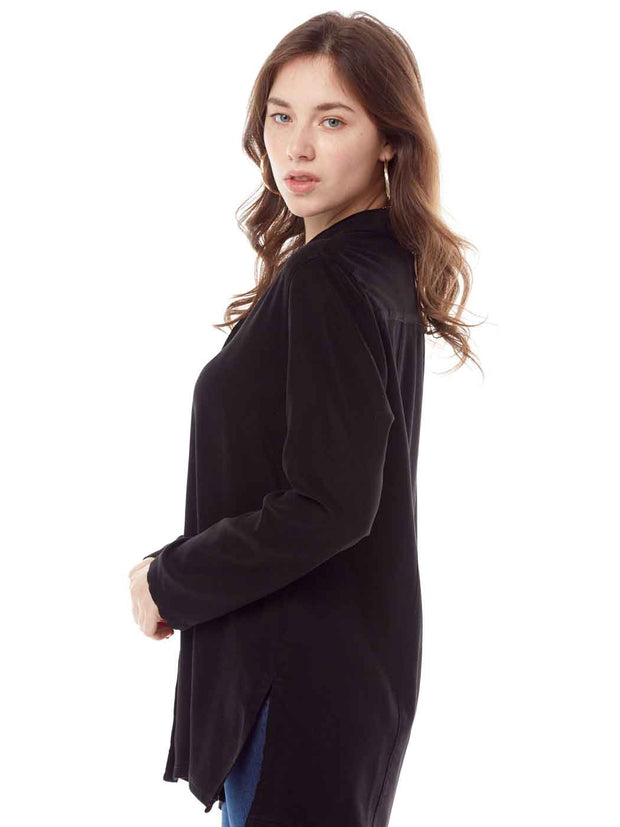 Tianello TENCEL™ "Sharon" Blouse-Black