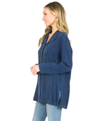 TENCEL™ "Sharon" Blouse-Cobalt Blue