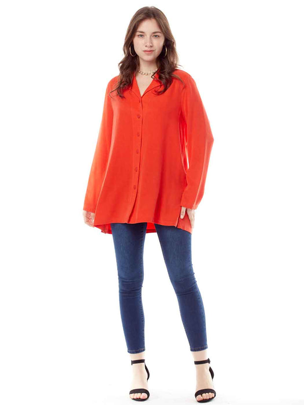 TENCEL™ "Sharon" Blouse-Vivid Red
